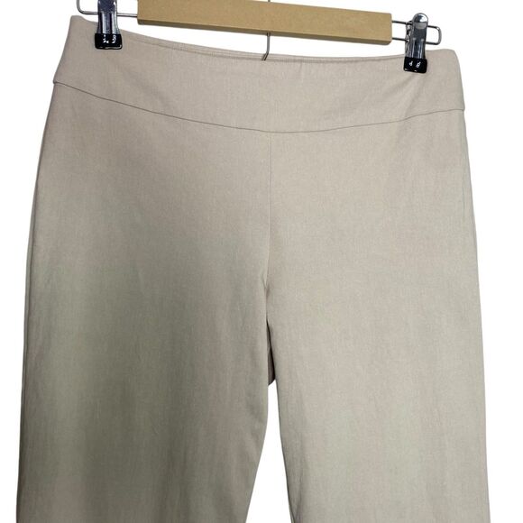 Krazy Larry Pants Womens 6 Beige Pull On Career Office Straight Leg USA Casual - Picture 4 of 7